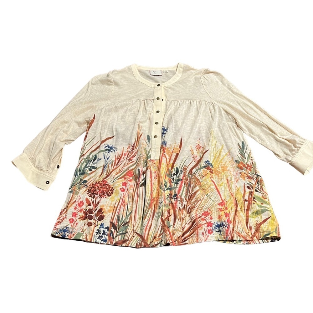 Anthropologie 9-H15 STCL Women’s Printed Long Sleeve Top Size XS